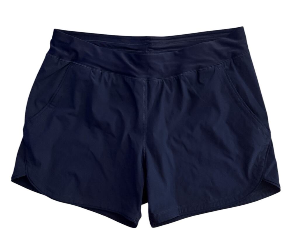 Lands’ End Swim Board Shorts 5" Sunshade UPF 50 Deep Sea Navy Size 16